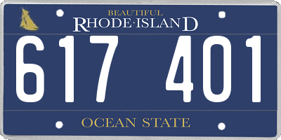 RI license plate 617401
