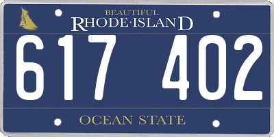RI license plate 617402