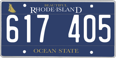 RI license plate 617405