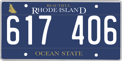 RI license plate 617406