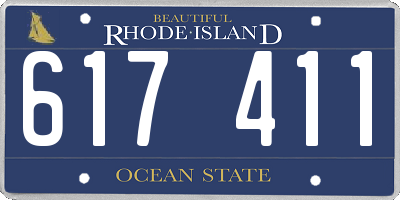 RI license plate 617411