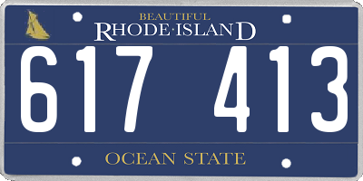 RI license plate 617413