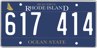 RI license plate 617414