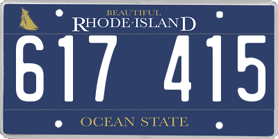 RI license plate 617415
