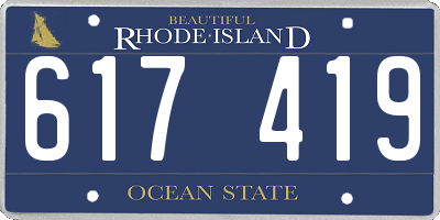 RI license plate 617419