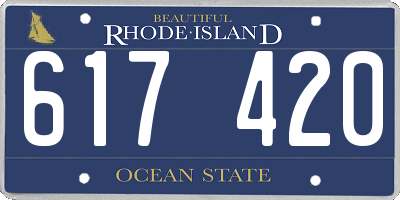 RI license plate 617420