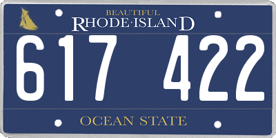 RI license plate 617422