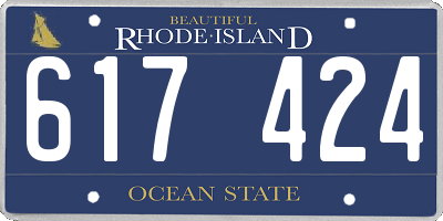 RI license plate 617424