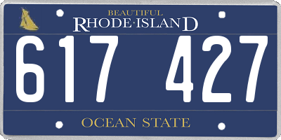 RI license plate 617427