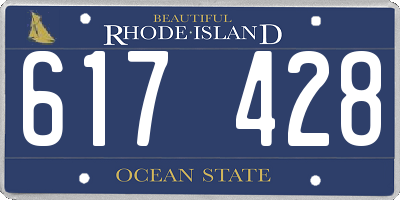 RI license plate 617428