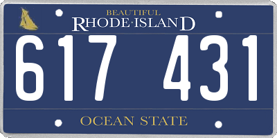 RI license plate 617431
