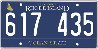 RI license plate 617435