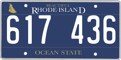RI license plate 617436