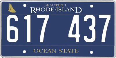 RI license plate 617437