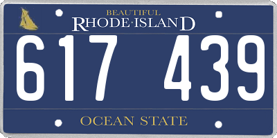 RI license plate 617439