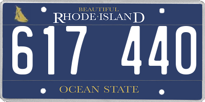 RI license plate 617440