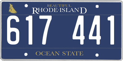 RI license plate 617441