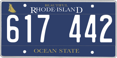 RI license plate 617442