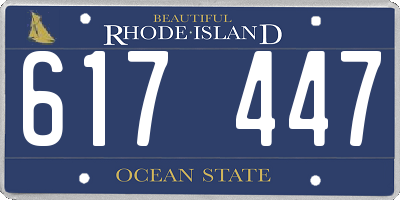 RI license plate 617447