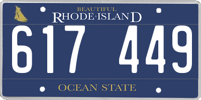 RI license plate 617449