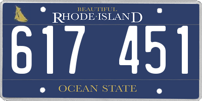 RI license plate 617451