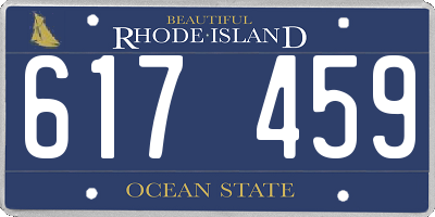 RI license plate 617459