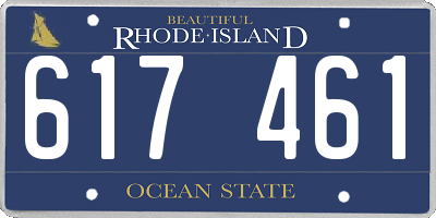 RI license plate 617461