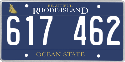 RI license plate 617462