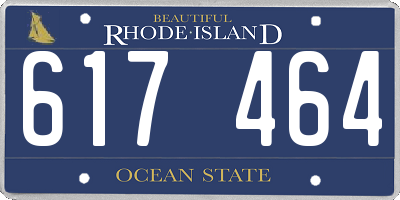RI license plate 617464