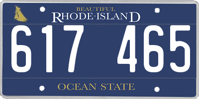 RI license plate 617465