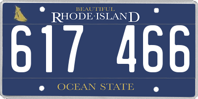 RI license plate 617466
