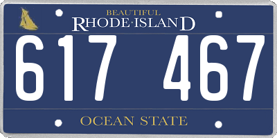 RI license plate 617467