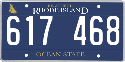 RI license plate 617468