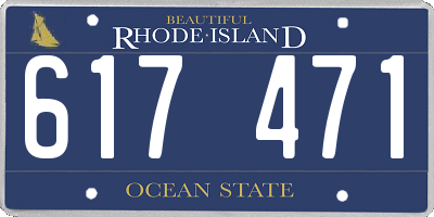 RI license plate 617471