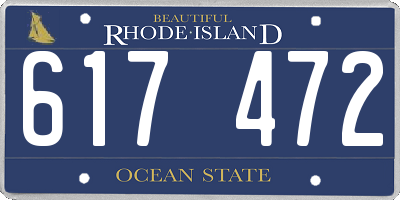 RI license plate 617472