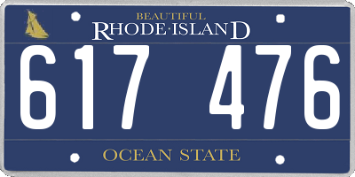 RI license plate 617476