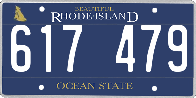 RI license plate 617479