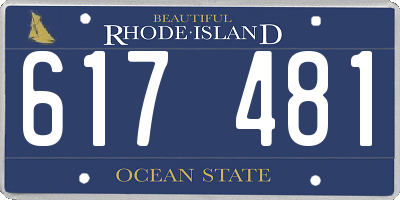 RI license plate 617481