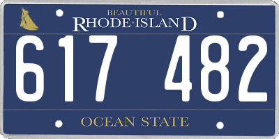 RI license plate 617482