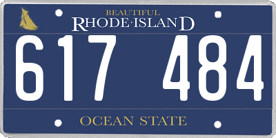 RI license plate 617484