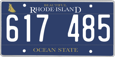 RI license plate 617485