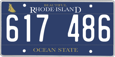 RI license plate 617486