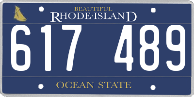 RI license plate 617489