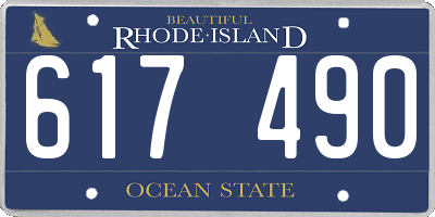 RI license plate 617490