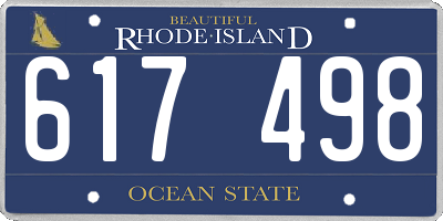 RI license plate 617498