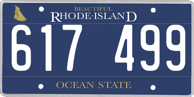 RI license plate 617499