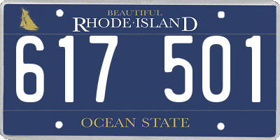 RI license plate 617501