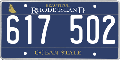 RI license plate 617502