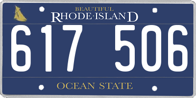 RI license plate 617506