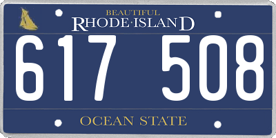 RI license plate 617508